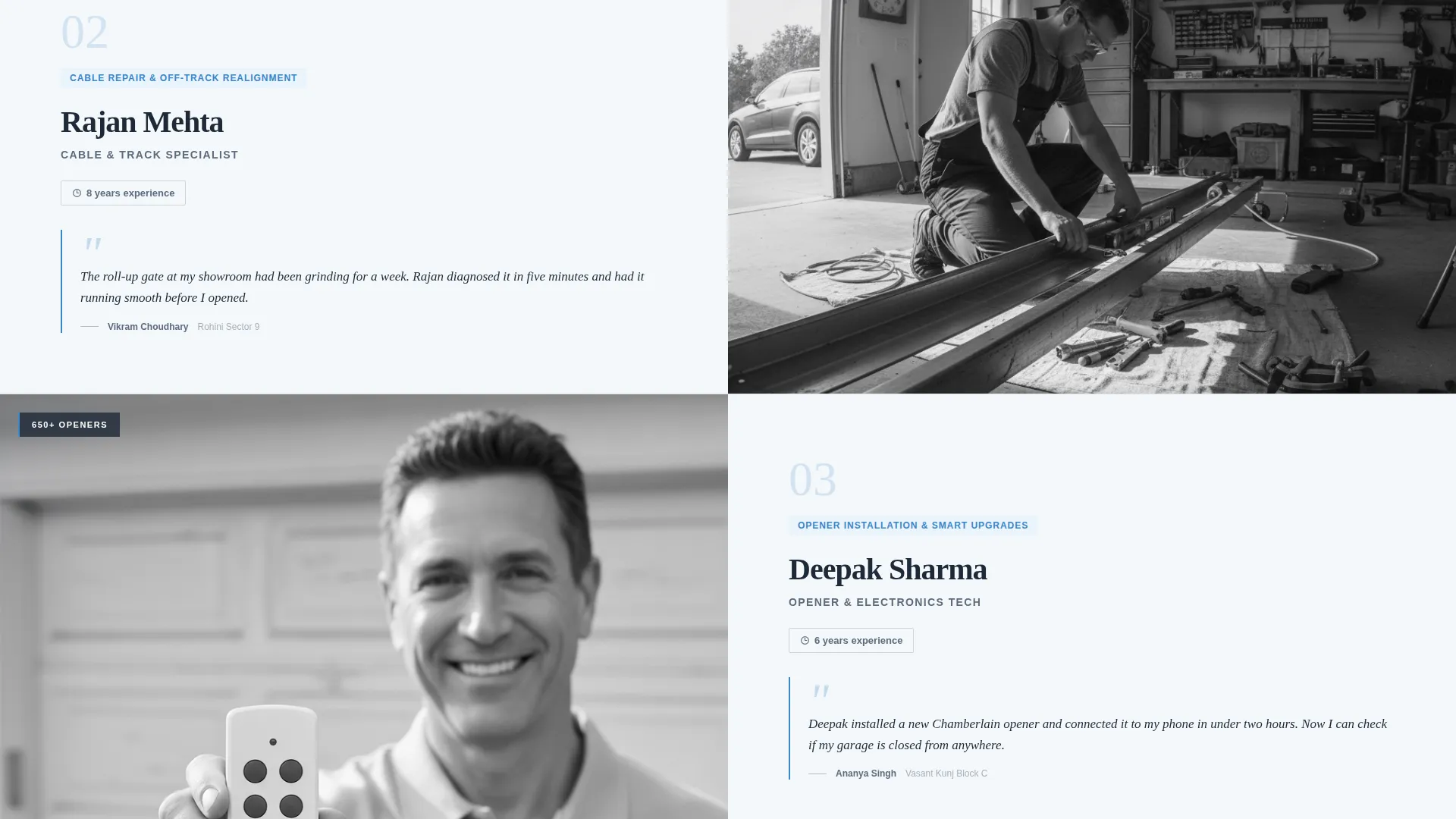 Delhi Garage Door Repair Landing Page Template