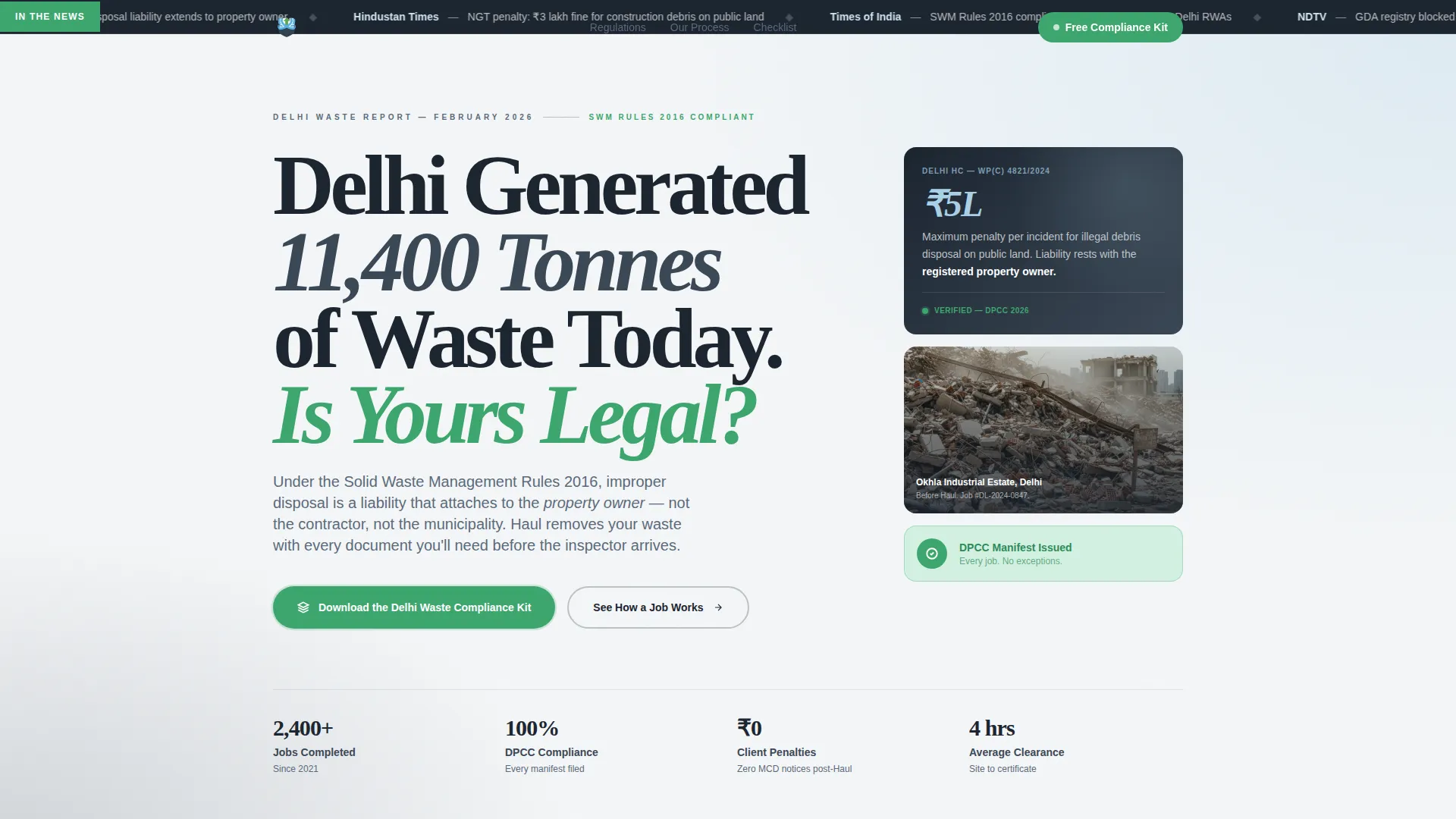 Delhi Local Blog Website Template