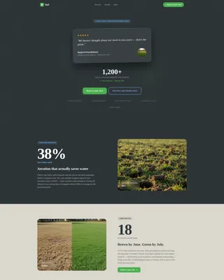 Delhi Lawn Care Booking Landing Page Template