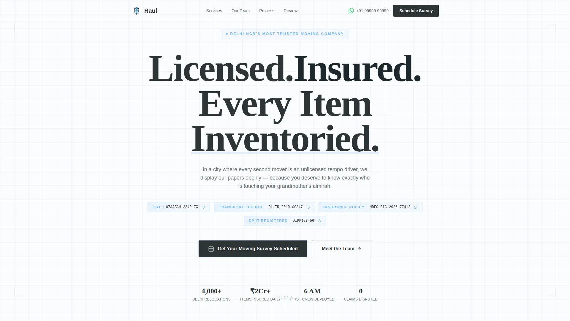 Certified Residential Moving Landing Page Template