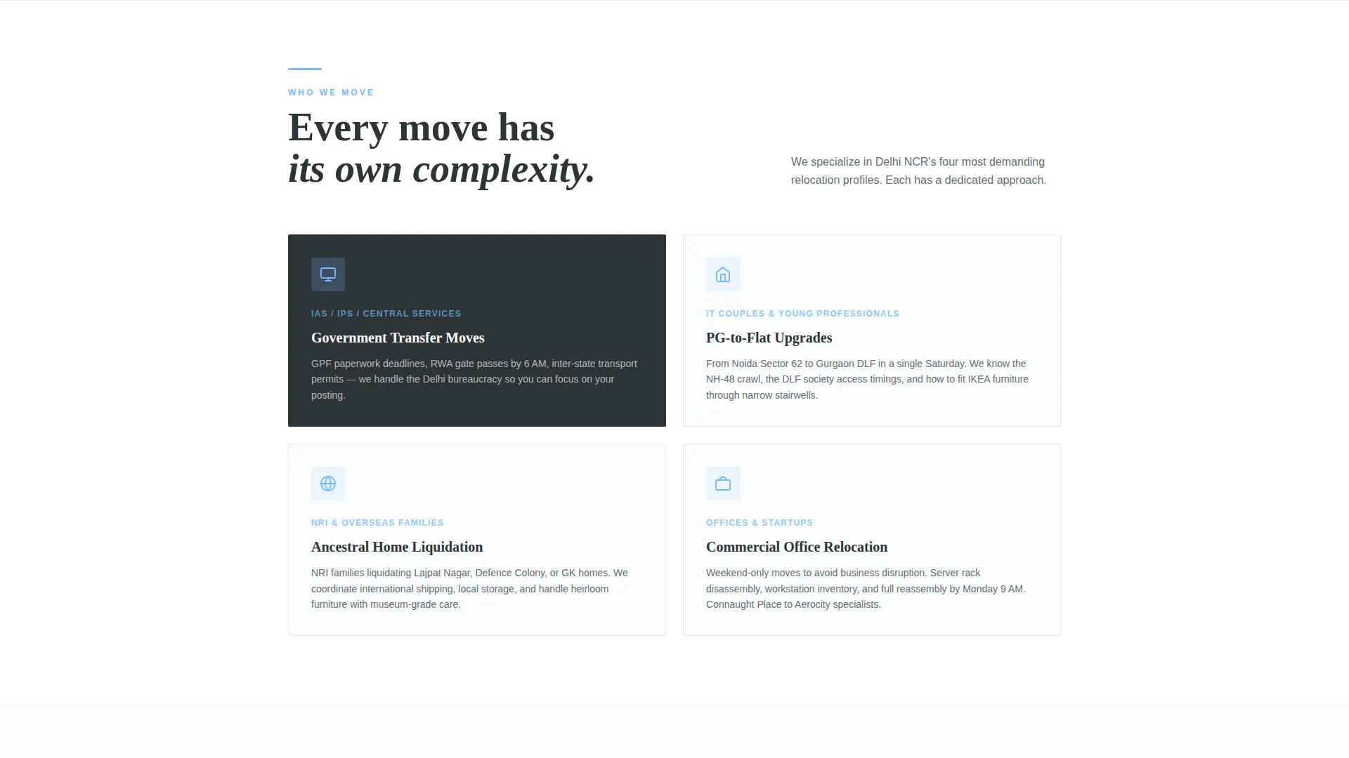 Certified Residential Moving Landing Page Template
