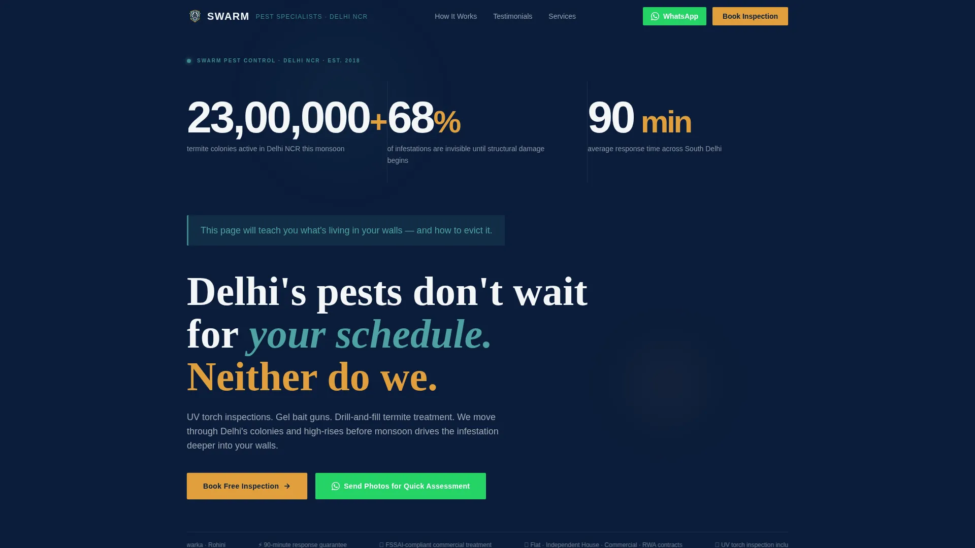 Certified Pest Control Landing Page Template