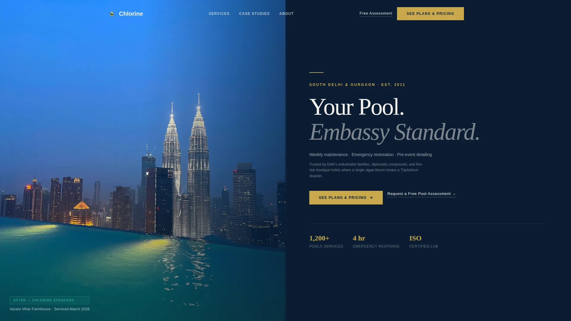 Elite Pool Cleaning Landing Page Template