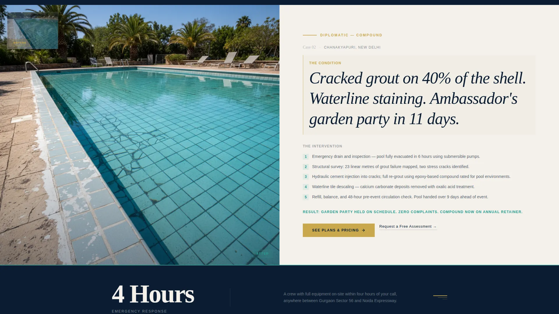 Elite Pool Cleaning Landing Page Template