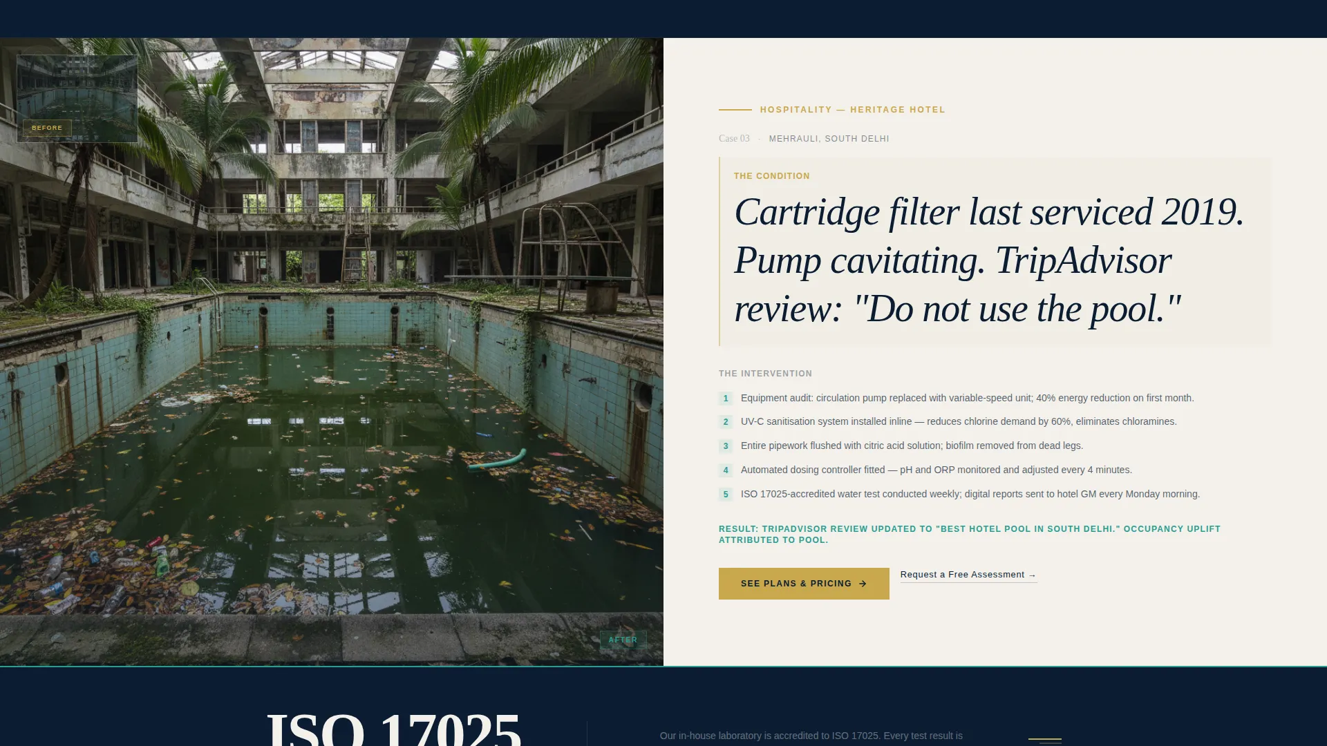 Elite Pool Cleaning Landing Page Template
