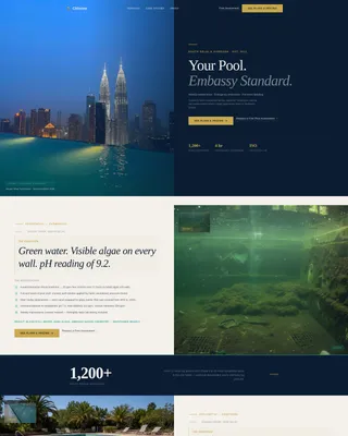 Elite Pool Cleaning Landing Page Template