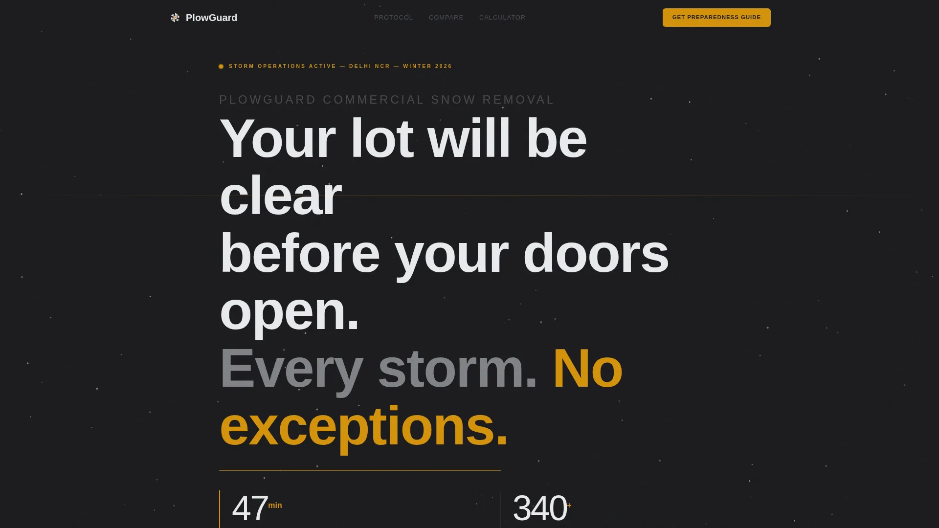 Delhi Snow Removal Landing Page Template
