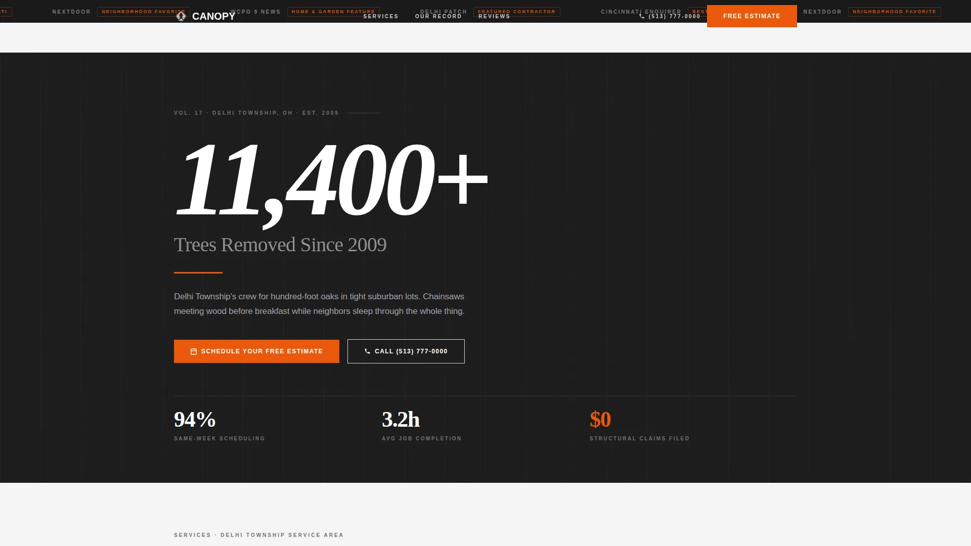 Expert Arborist Services Landing Page Template