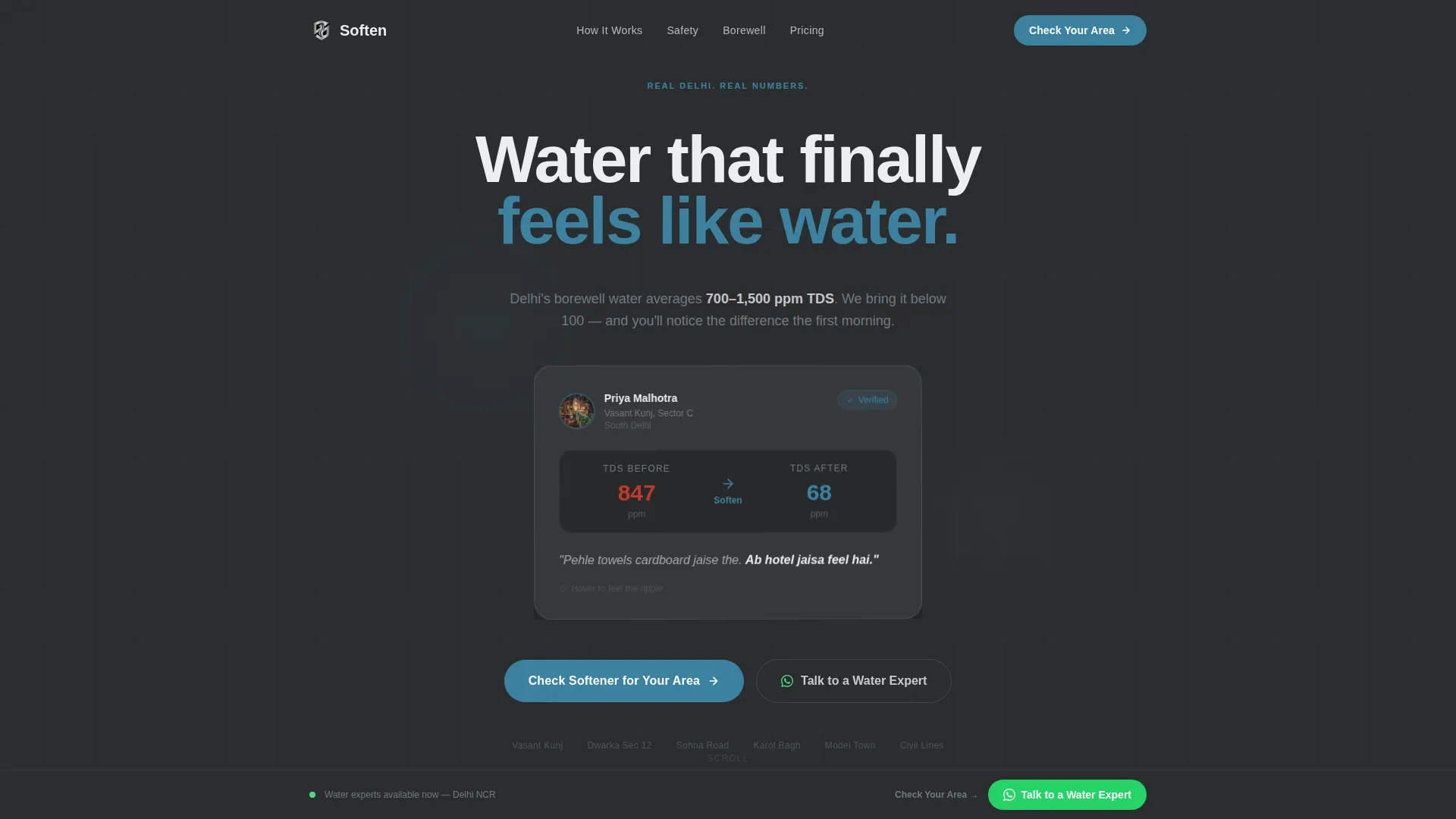 Expert Softening Systems Landing Page Template