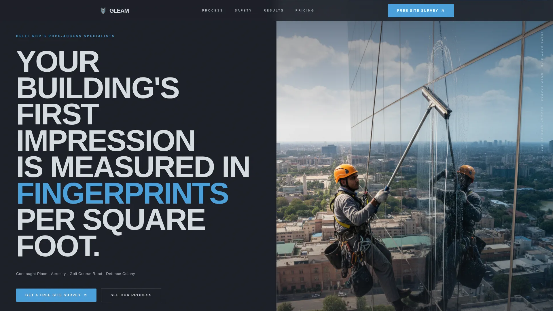 Delhi Window Cleaning Landing Page Template