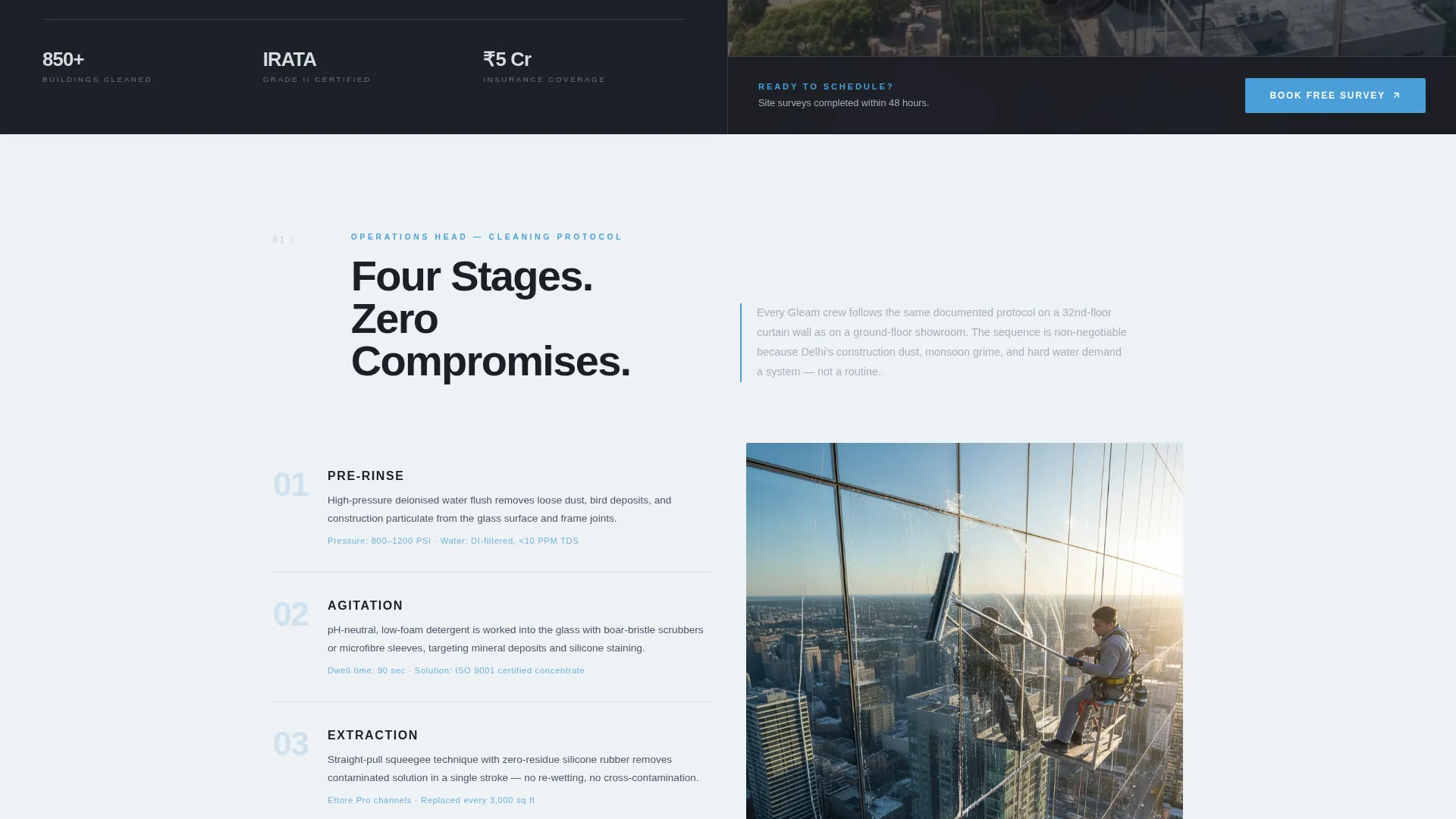 Delhi Window Cleaning Landing Page Template