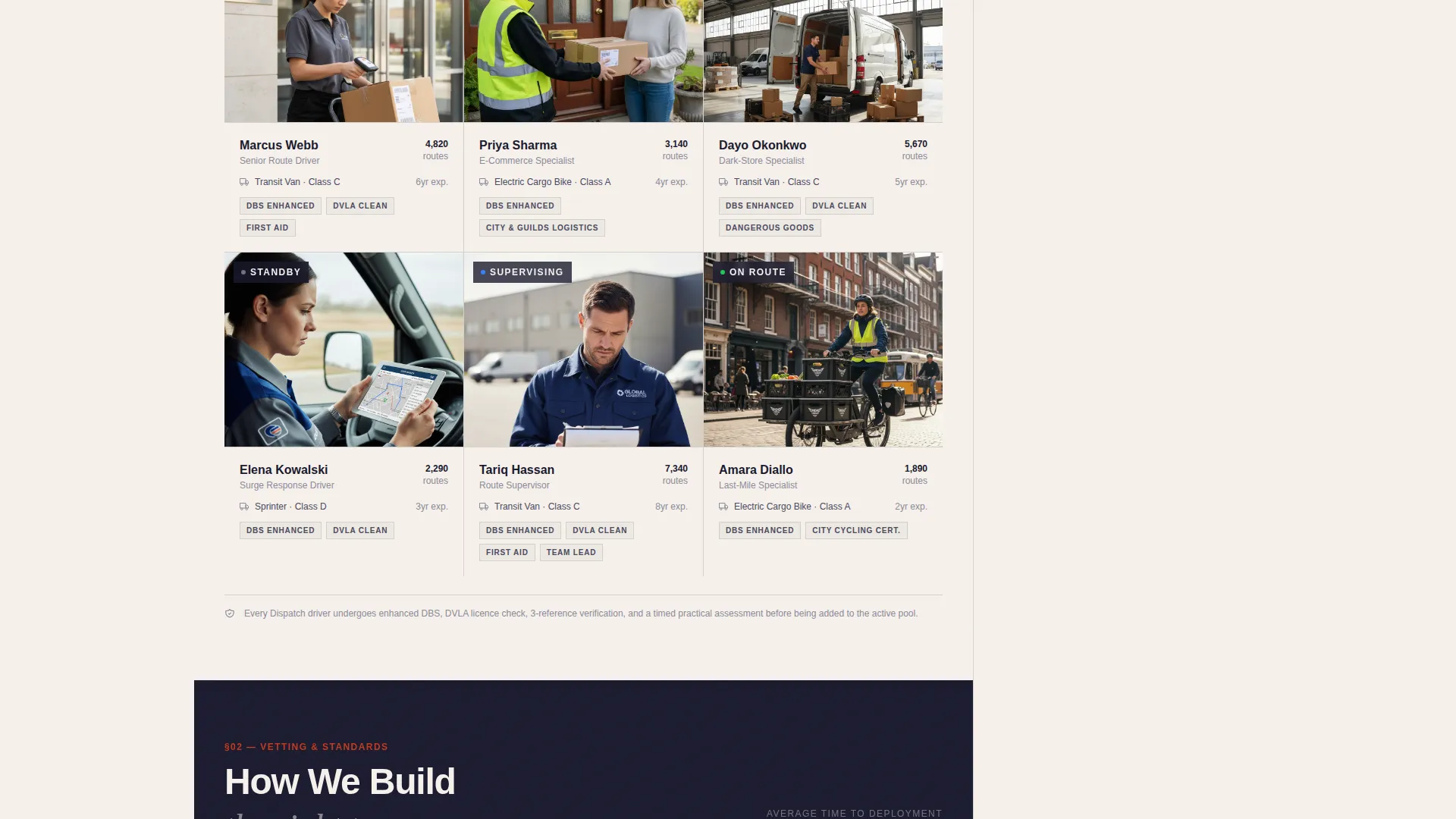 Dependable Fleet Driver Landing Page Template