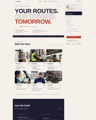 Dependable Fleet Driver Landing Page Template
