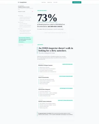 Dental Compliance Consultant Landing Page Template