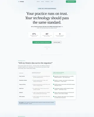 Dental Digital Transformation Consultant Landing Page