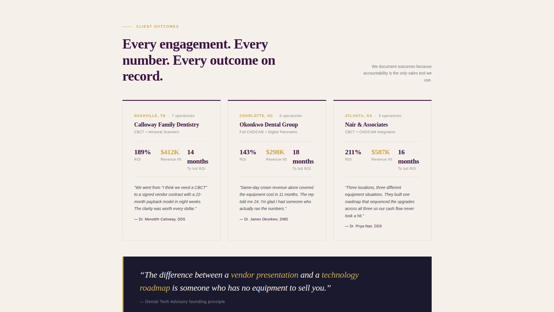 Dental Technology Consultant Landing Page Template