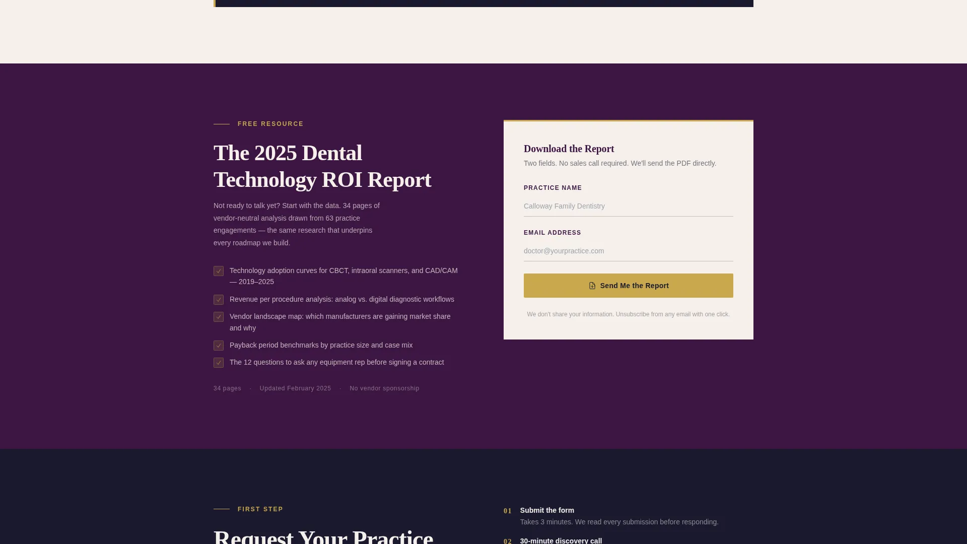 Dental Technology Consultant Landing Page Template