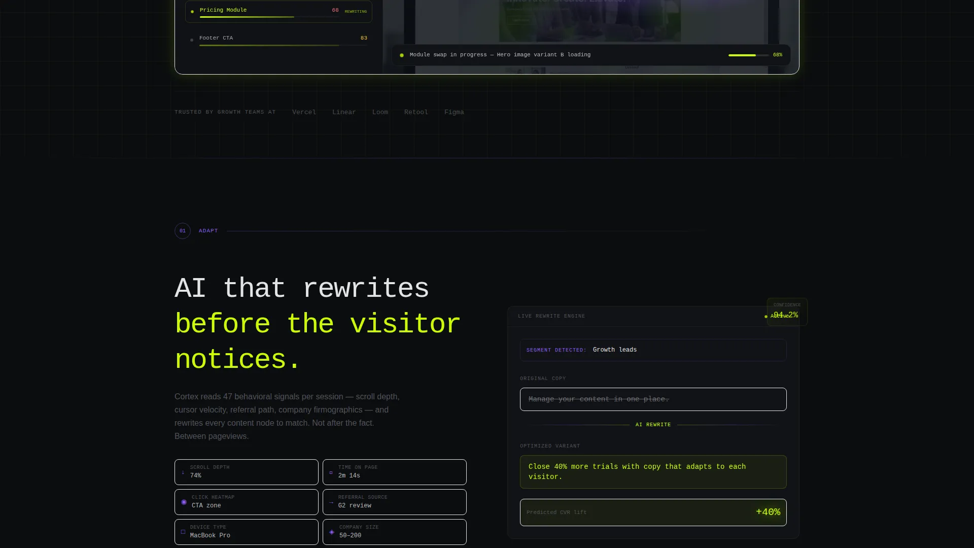 AI-Powered CMS Landing Page Template