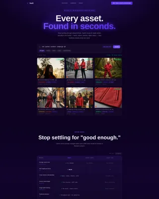 AI-Powered DAM Comparison Table Landing Page