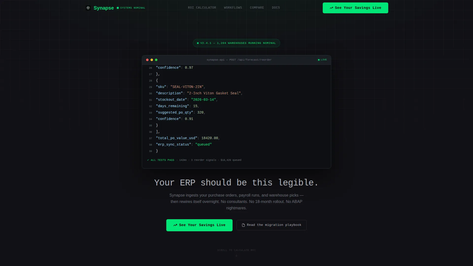 AI-Powered ERP Landing Page Template