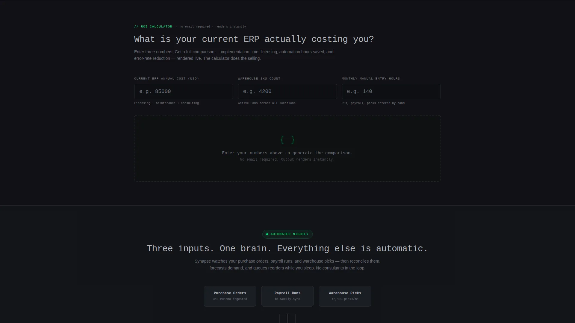 AI-Powered ERP Landing Page Template