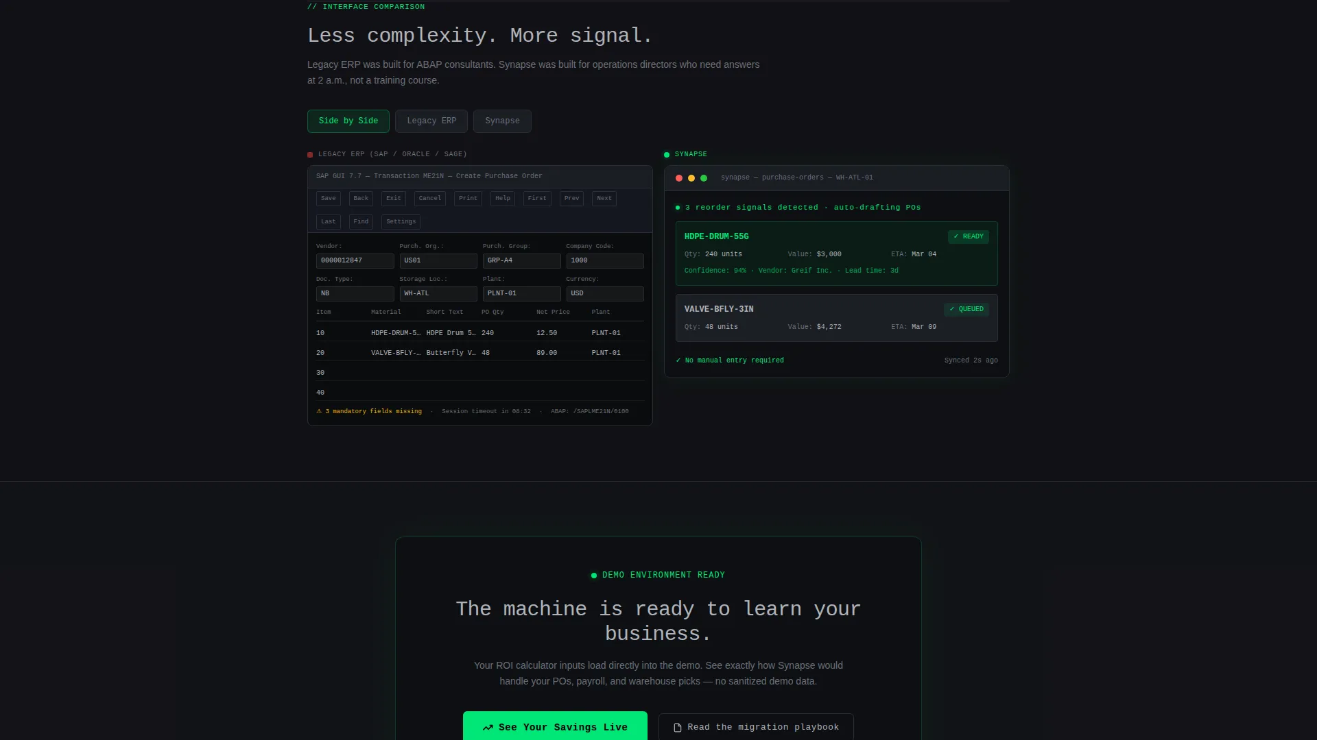 AI-Powered ERP Landing Page Template