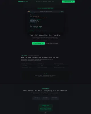 AI-Powered ERP Landing Page Template