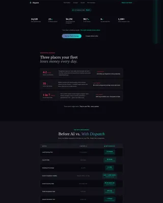AI Fleet Management Landing Page Template