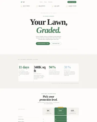 Editorial Lawncare | Free Website Template | Rocket