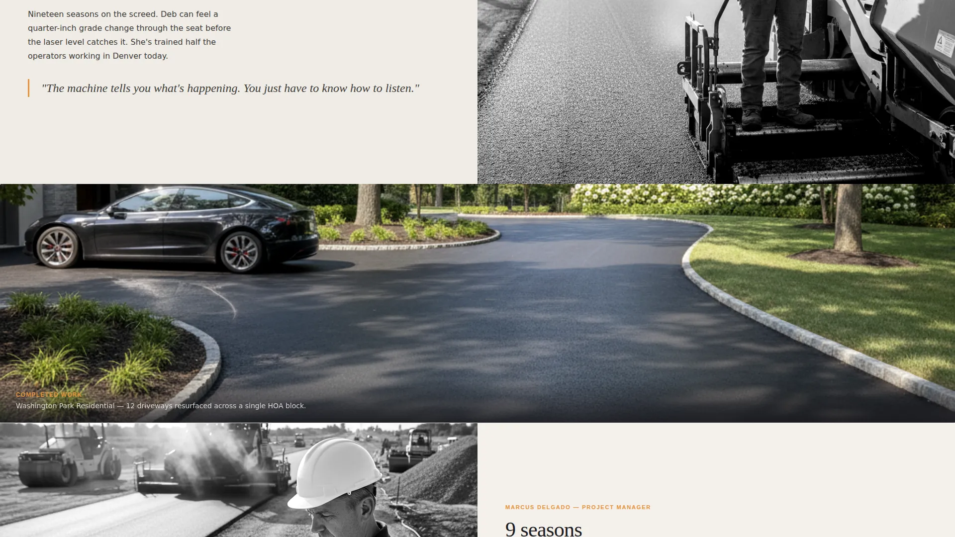 Trusted Asphalt | Free Website Template | Rocket