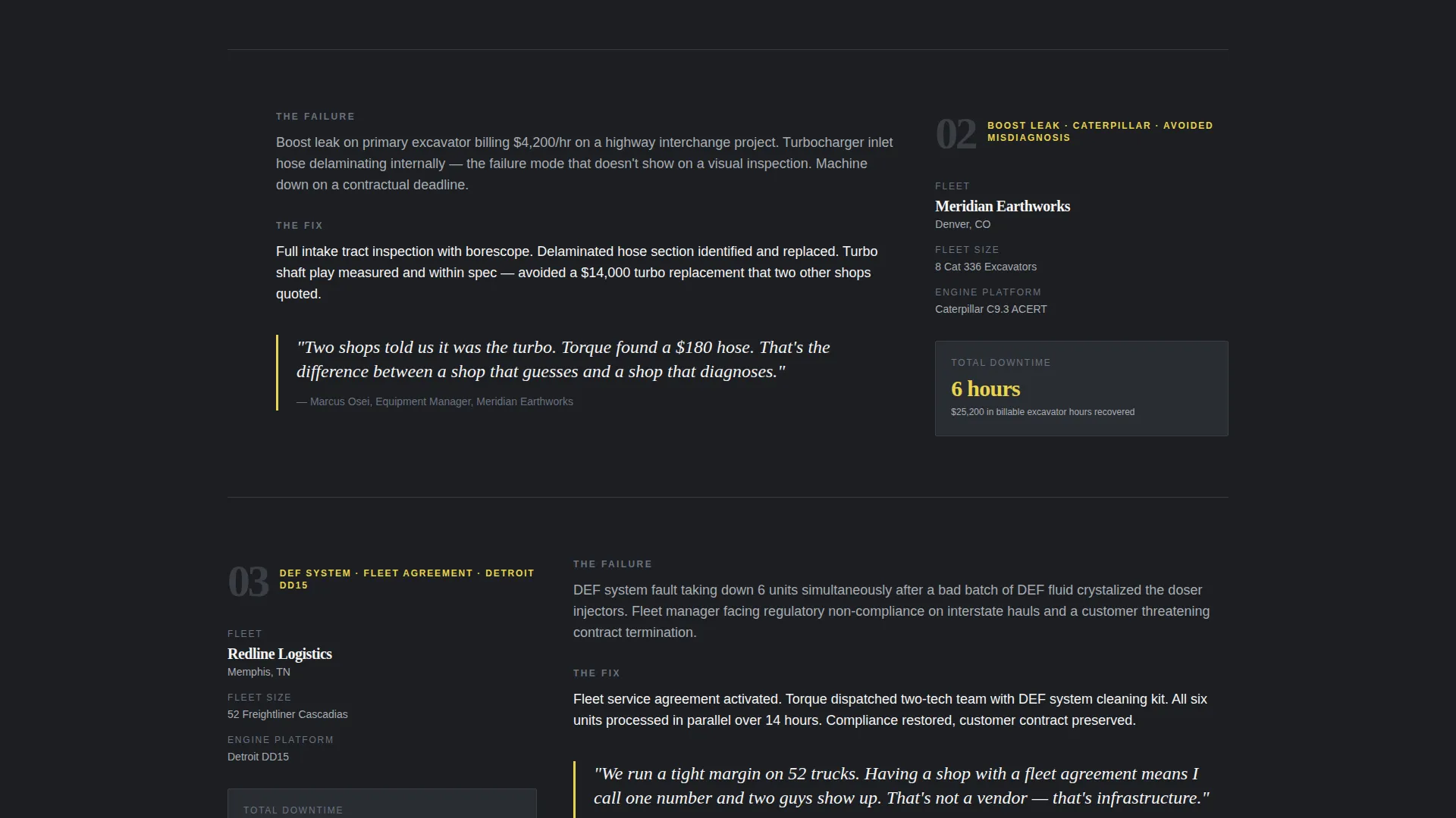 Diesel Mechanic Fleet Quote Landing Page Template
