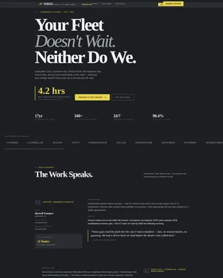 Diesel Mechanic Fleet Quote Landing Page Template