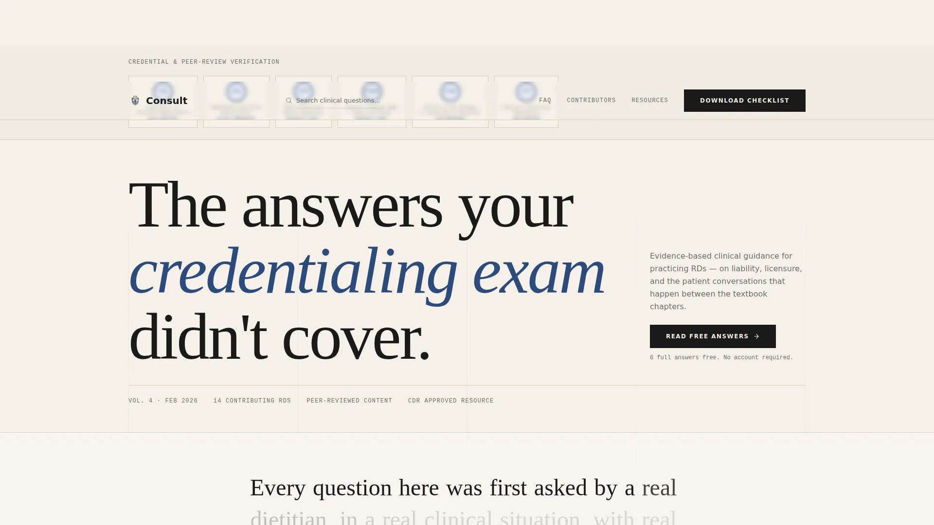 Dietitian FAQ & Common Questions Website Template