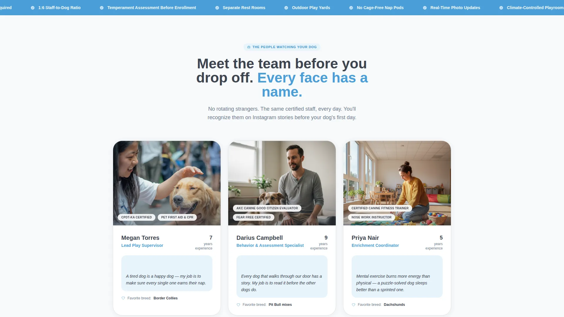Dog Daycare Landing Page Template for Facebook Ads