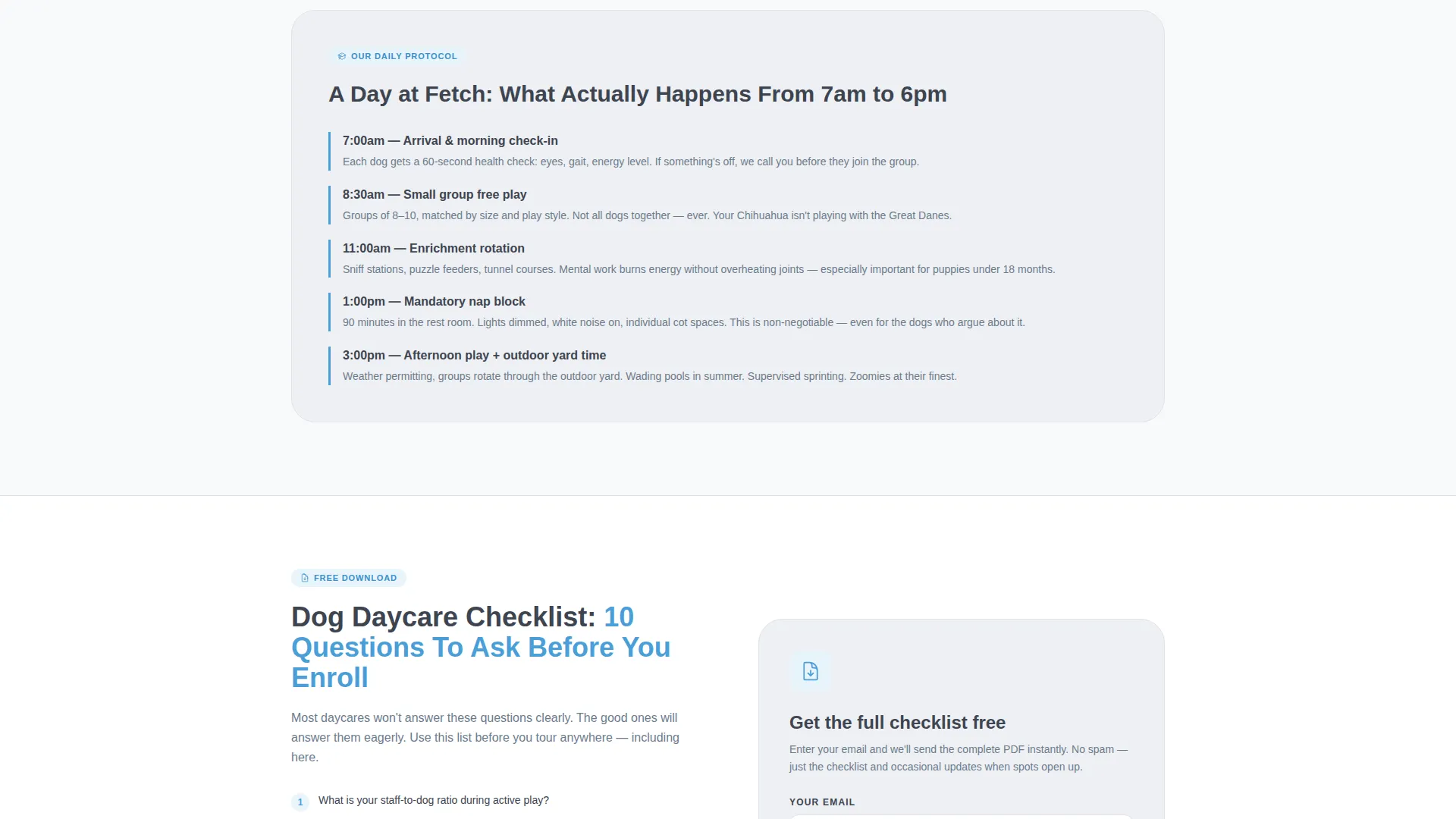 Dog Daycare Landing Page Template for Facebook Ads