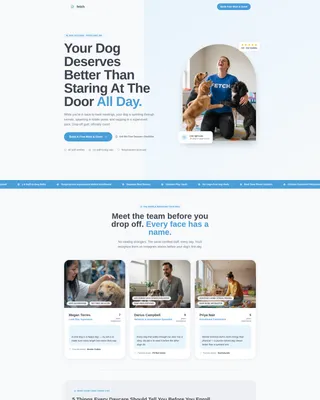 Dog Daycare Landing Page Template for Facebook Ads