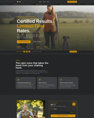 Dog Trainer Discount Landing Page Template