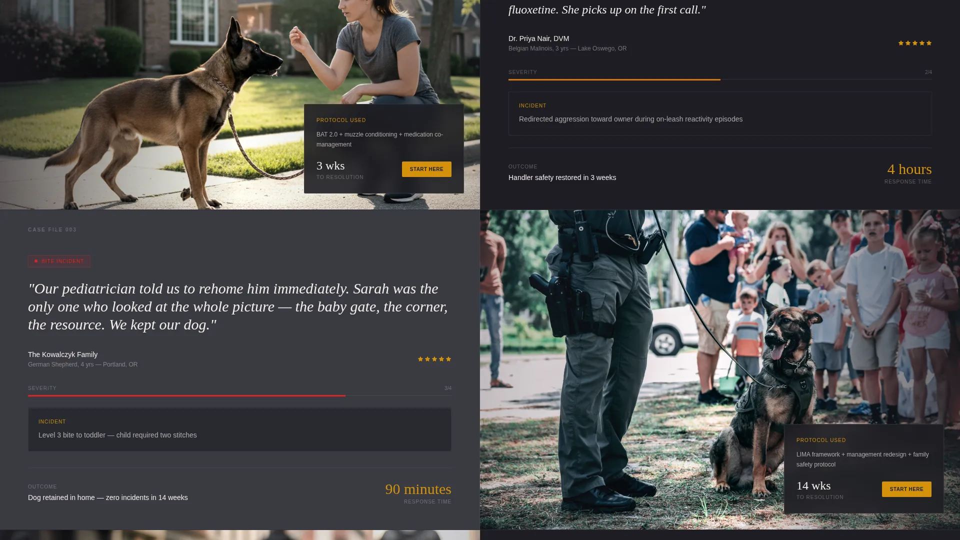 Dog Trainer Emergency Service Landing Page Template