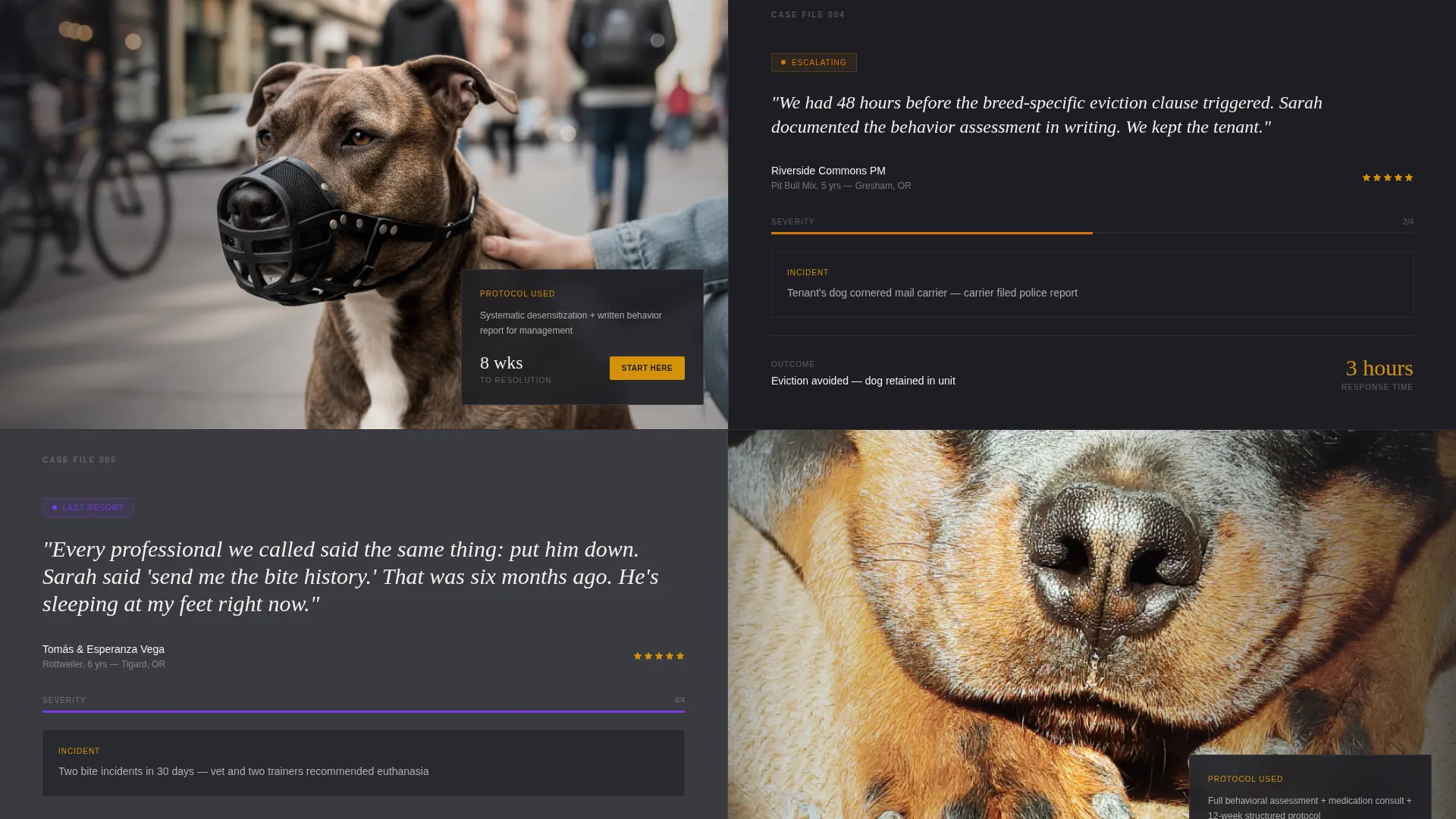 Dog Trainer Emergency Service Landing Page Template