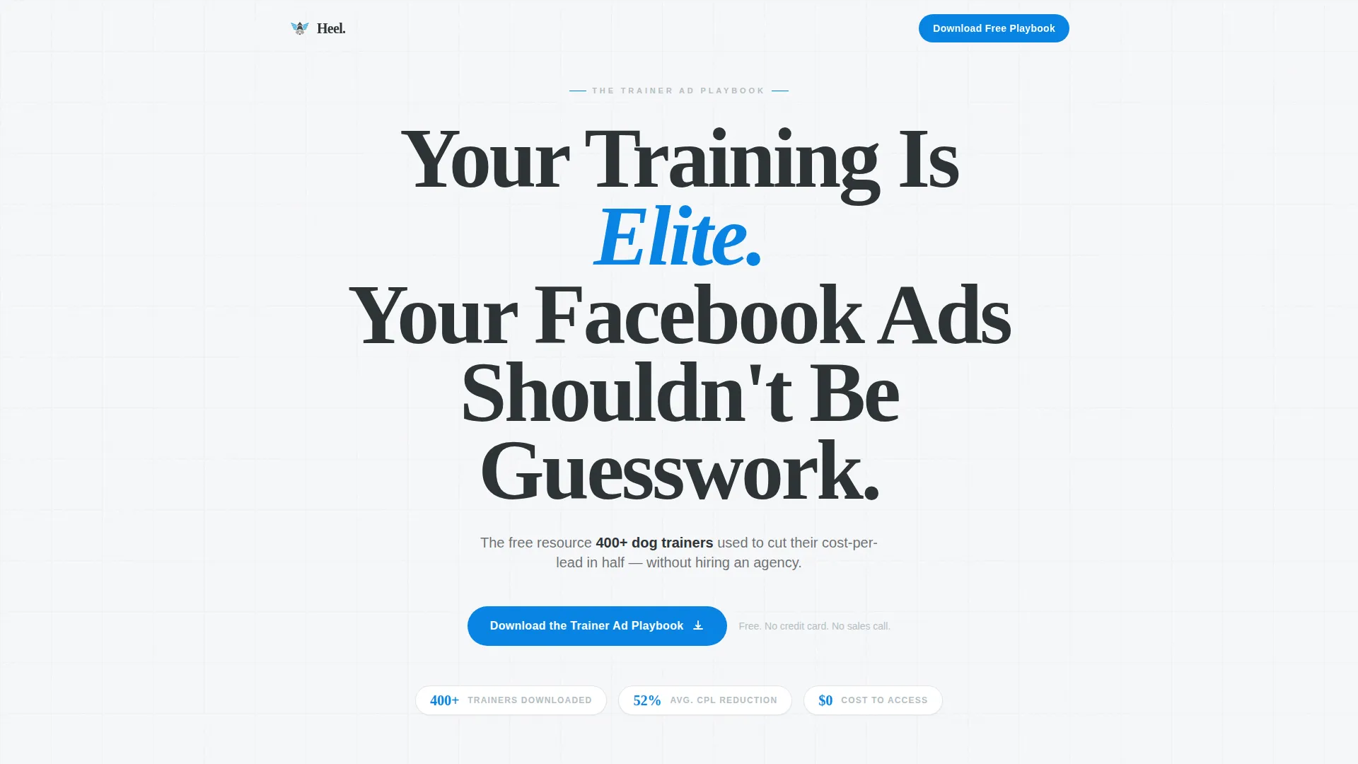 Dog Trainer Facebook Ads Landing Page Template