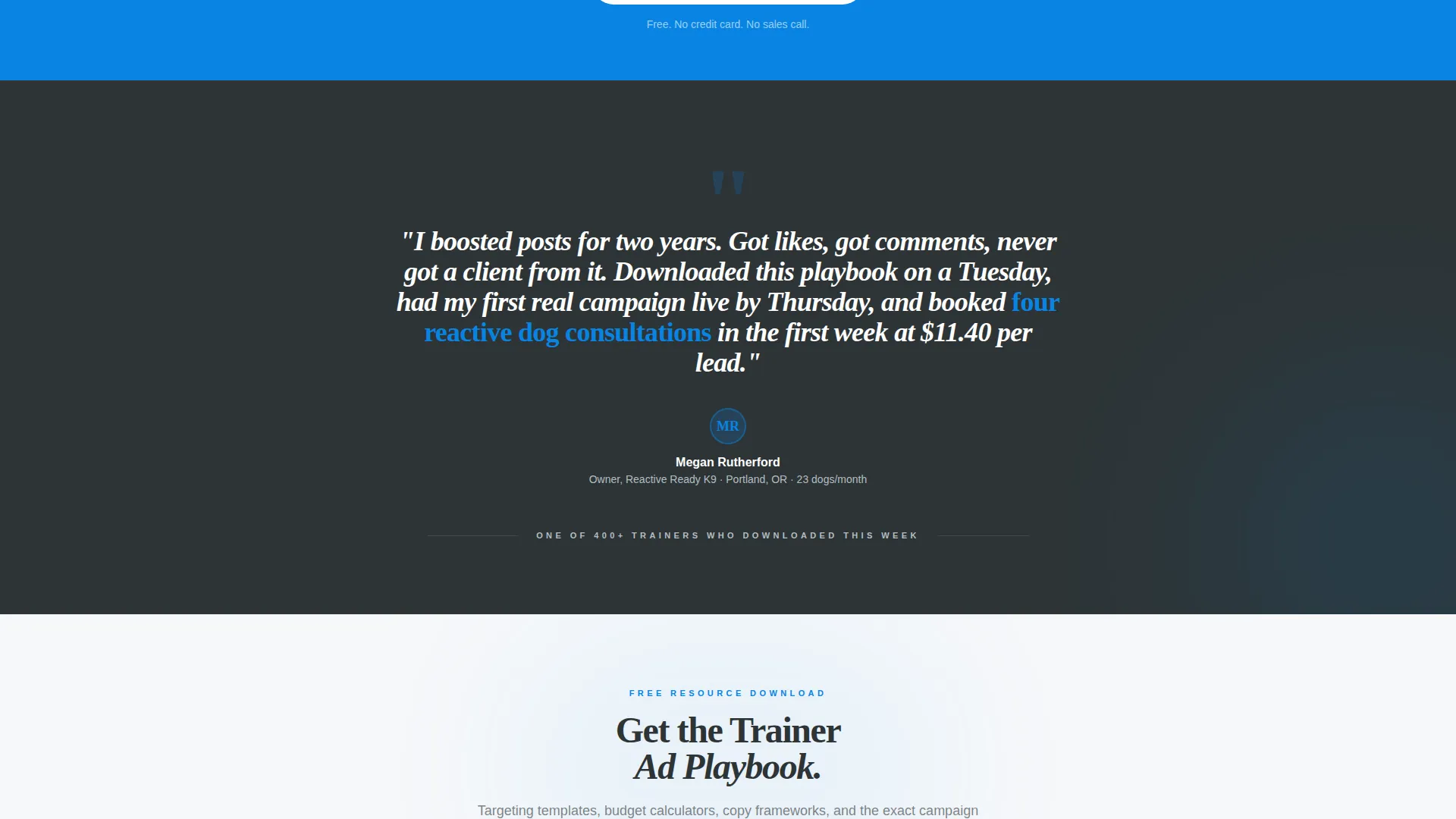 Dog Trainer Facebook Ads Landing Page Template