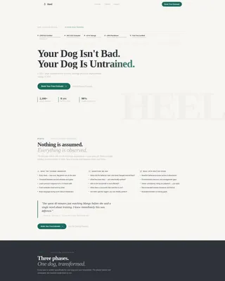 Dog Trainer Landing Page Template | Free Estimate