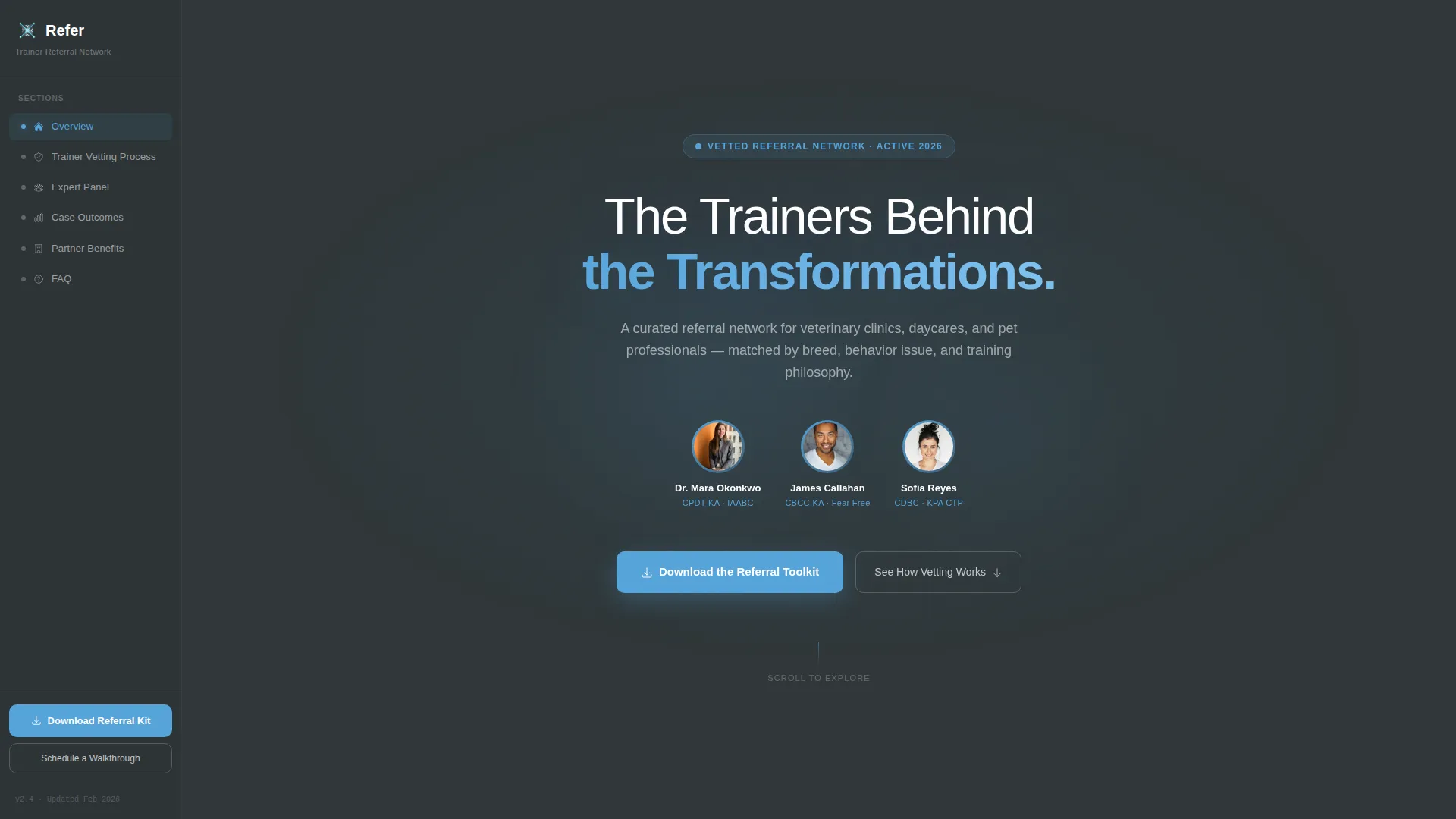 Trainer Referral Program Landing Page Template