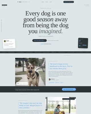 Dog Trainer Seasonal Promotion Landing Page Template