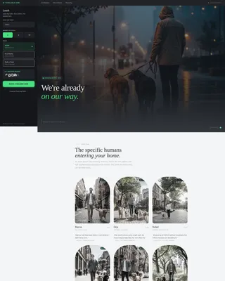 Same-Day Dog Walker Landing Page Template