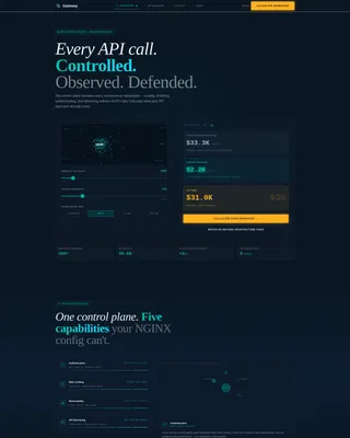Intelligent API Management Landing Page Template