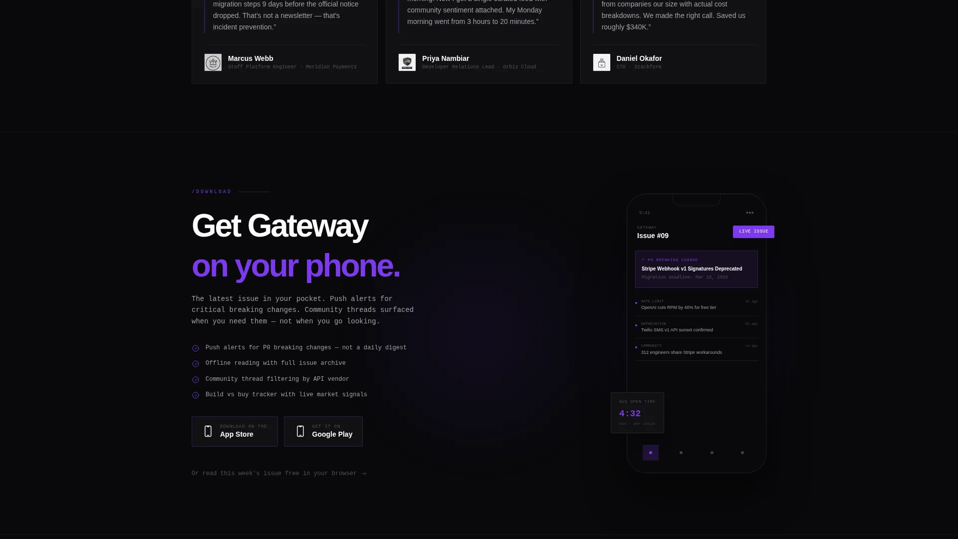 Robust API Orchestration Landing Page Template