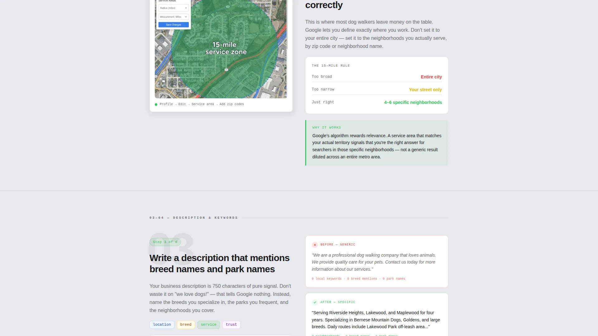 Dog Walker Local SEO Landing Page Template