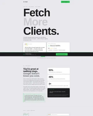 Dog Walker Local SEO Landing Page Template