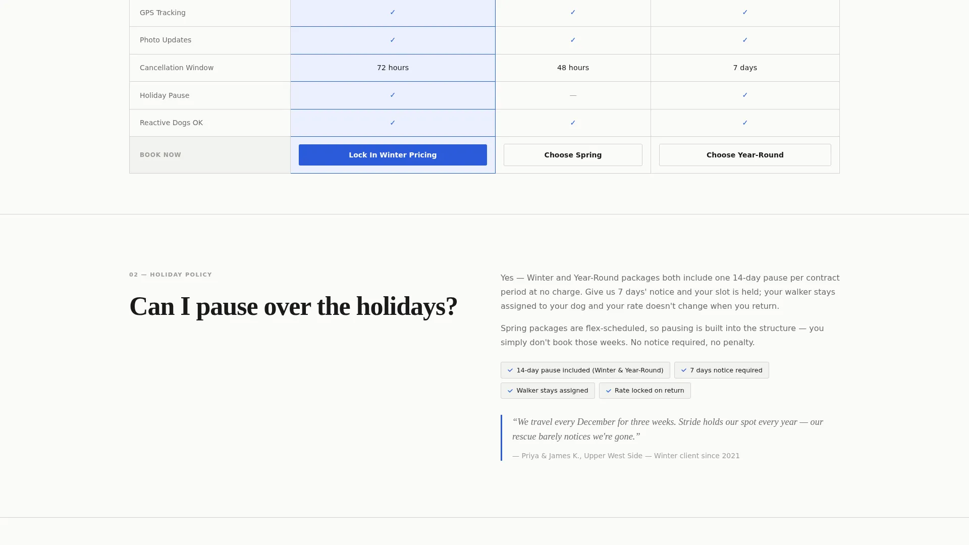 Seasonal Dog Walking Landing Page Template